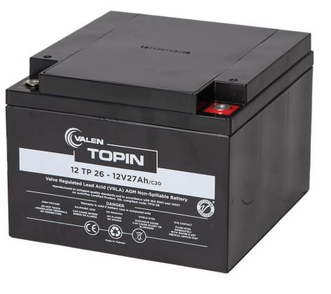 Valen Topin AGM 12V 26Ah Deep Cycle Battery - Battery Mate
