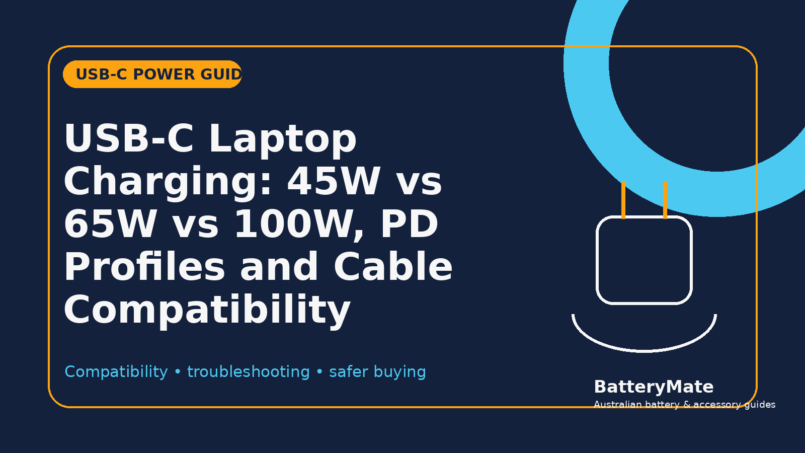 USB-C laptop charging wattage guide
