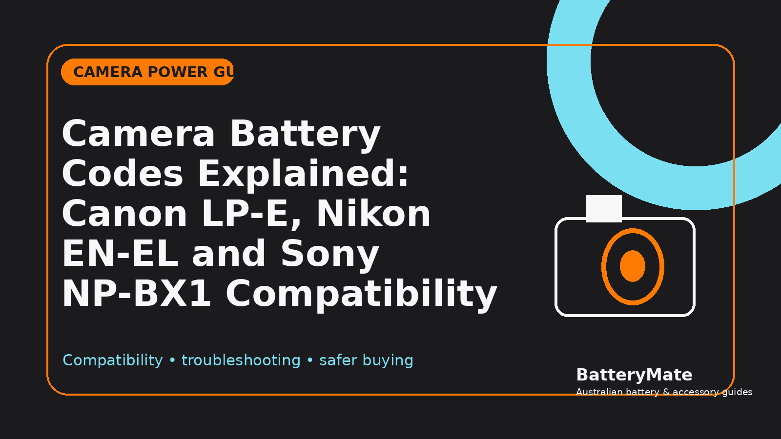 Camera battery codes explained