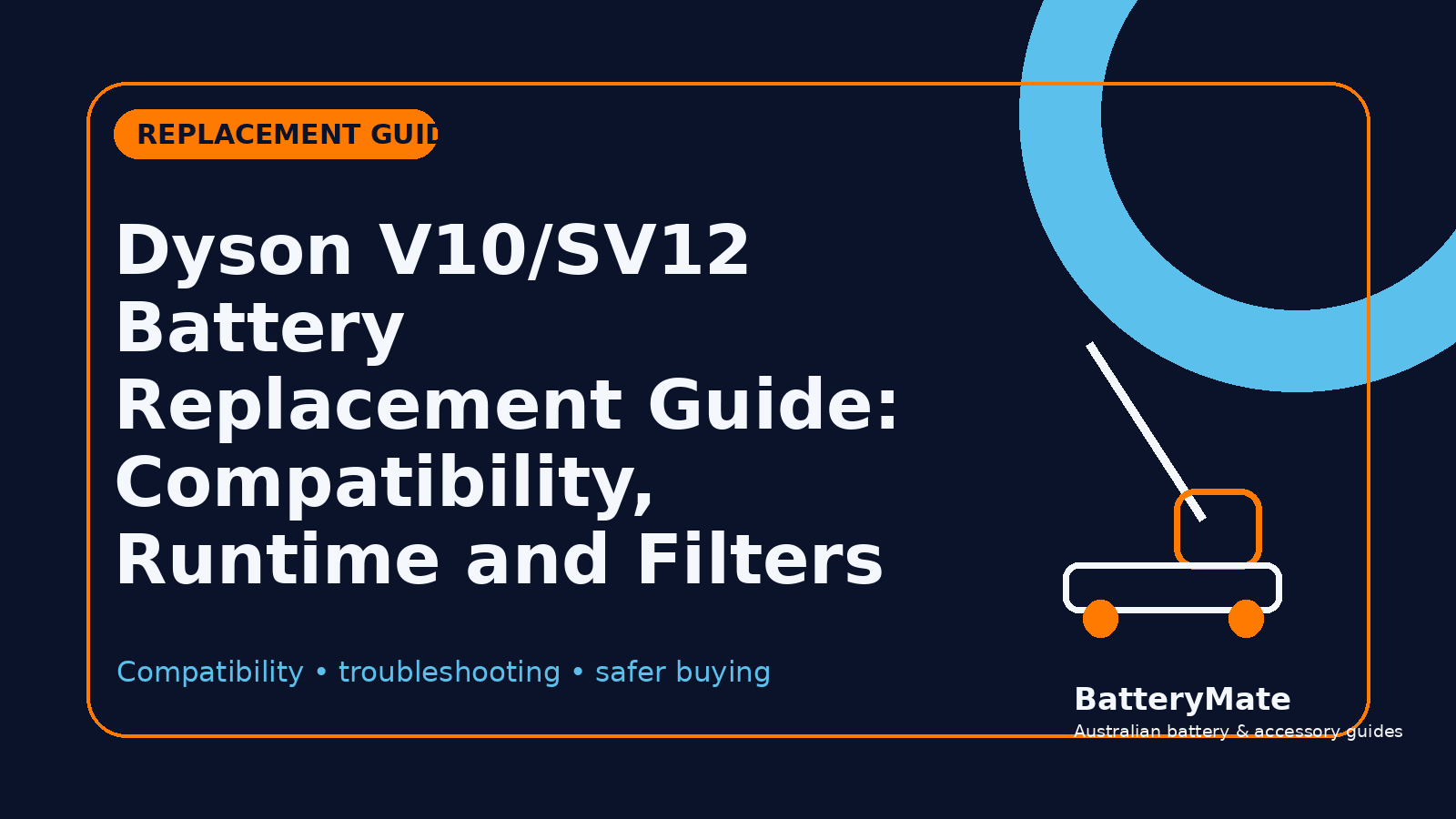 Dyson V10/SV12 Battery Replacement Guide: Compatibility, Runtime and Filters - Battery Mate