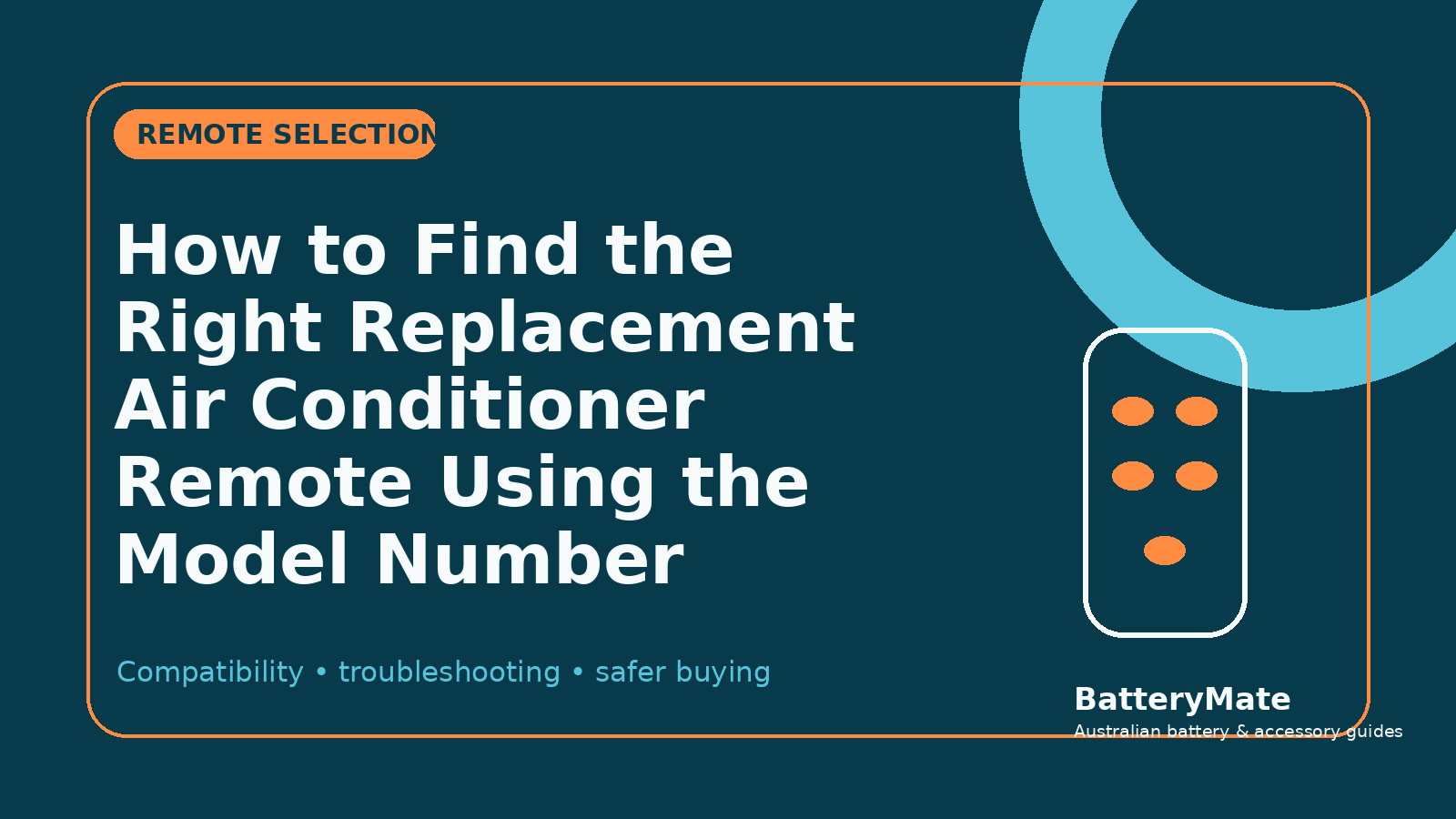 How to Find the Right Replacement Air Conditioner Remote Using the Model Number - Battery Mate
