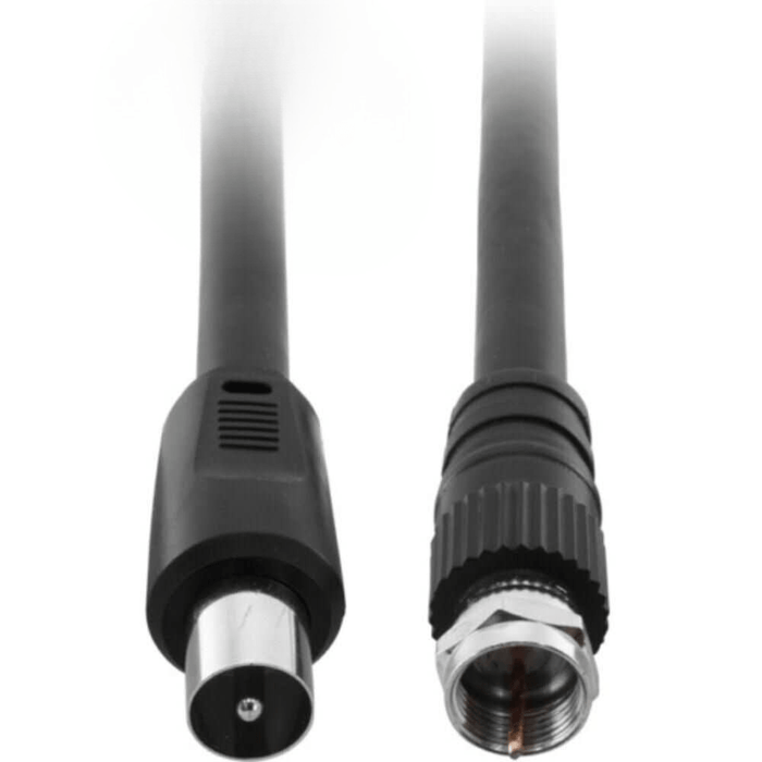 1.5m TV Antenna Cable PAL Male to F - Type Flylead Aerial Cord Coax Lead - Battery Mate