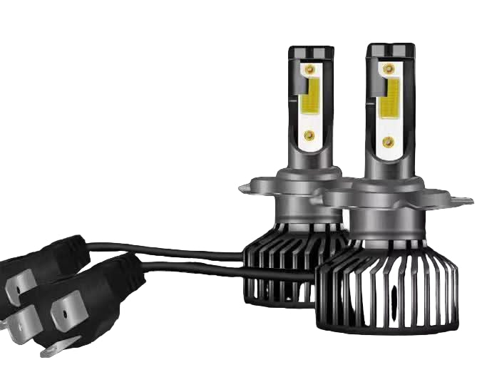 [2 Pack] H4 9003 HB2 LED Headlight Bulbs, 500% Brighter 6500K Xenon White High and Low Beam, Plug and Play for Hi/Lo Fog Lights Bulbs Replacement - Battery Mate