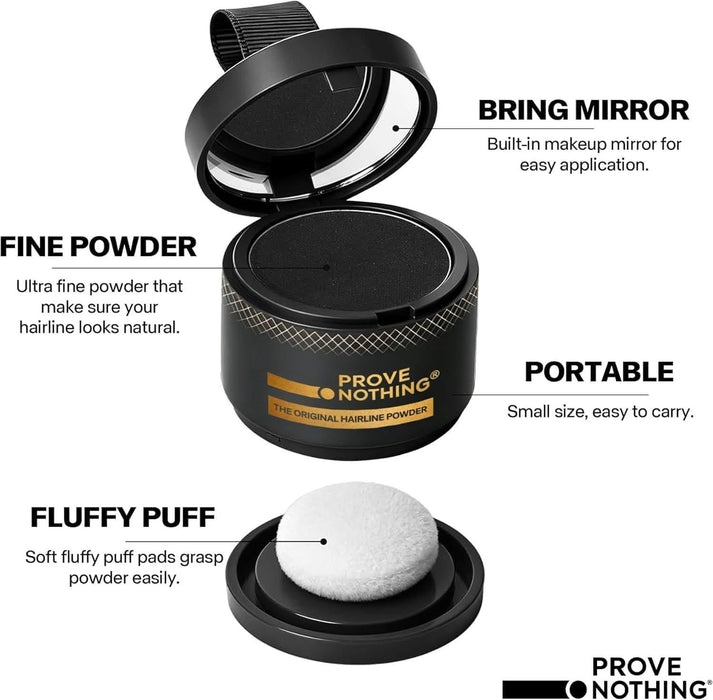 [2 Pack] Hairline Powder Instantly Conceals Hair Loss, Root Touch Up Hair Powder, Gray Hair Cover Up for Women & Men, Root Cover Up, Hair Fibers for Thinning Hair, Stain - Proof 48 Hours (Dark Brown) - Battery Mate