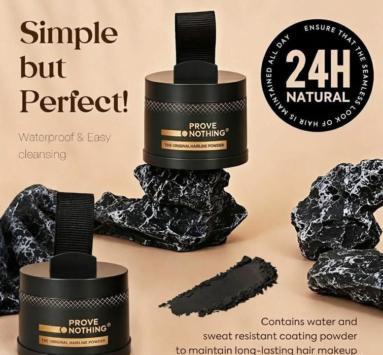 2 Pack] Hairline Powder Instantly Conceals Hair Loss – Root Touch Up Powder | Gray Hair Cover Up for Women & Men | Hair Fibers for Thinning Hair | Stain - Proof 48 Hours (Black) - Battery Mate