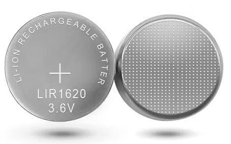 [2 Pack] LIR1620 Rechargeable Button Cell Battery 3.6V Li - Ion | Compatible with CR1620, BR1620, DL1620 - Battery Mate