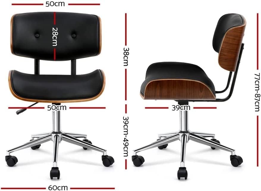 [2 Pack] Office Chair / Computer Gaming Chairs with Leather Fabric Seat Study Work Tilt - Battery Mate