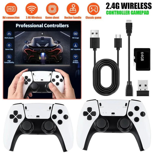 20000+ 4K HDMI TV Video Game Stick Retro Gaming Console w/ 2 Wireless Controller - Battery Mate