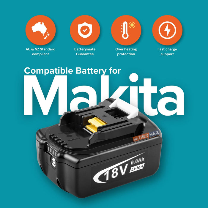 2x Replacement Battery Charger Combo Compatible with Makita 18v