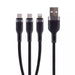 3 in 1 Charge And Sync Cable Micro Iphone And TYPE C Into USB A Fast Charge - Battery Mate