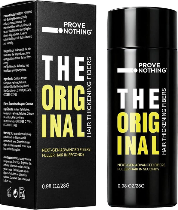 [3 PACK] PROVE Nothing 86g VALUE PACK PN Hair Fibers for Thinning Hair & Bald spots (DARK BROWN) - 3x 28g Bottles - Conceals Hair Loss in Seconds - Hair Powder for Women & Men | Designed in Australia (Medium Brown) - Battery Mate