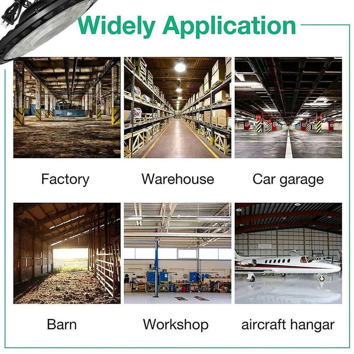 2x 300W LED High Bay Light Low Bay UFO Factory Warehouse Industrial Light