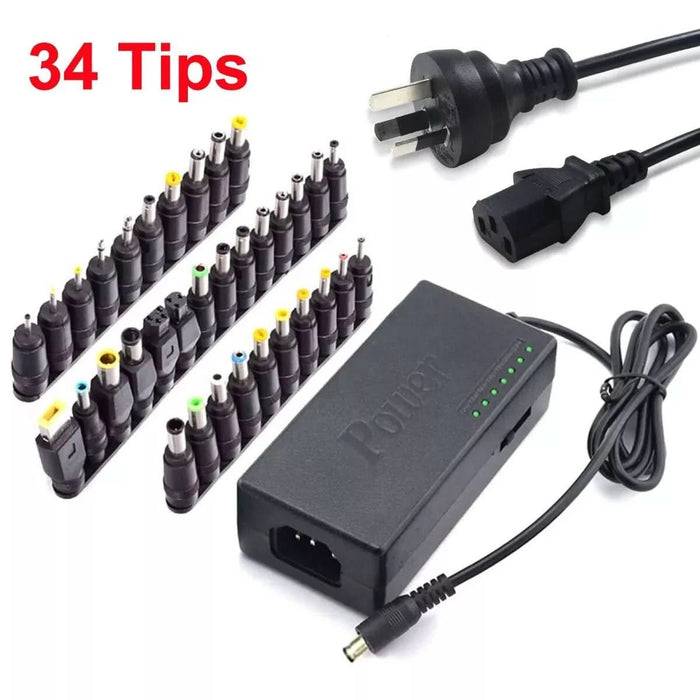 34 Pins 96W Universal Laptop Charger Adapter For Laptops | HP Dell Lenovo Toshiba Sony Asus Acer Compaq - Battery Mate