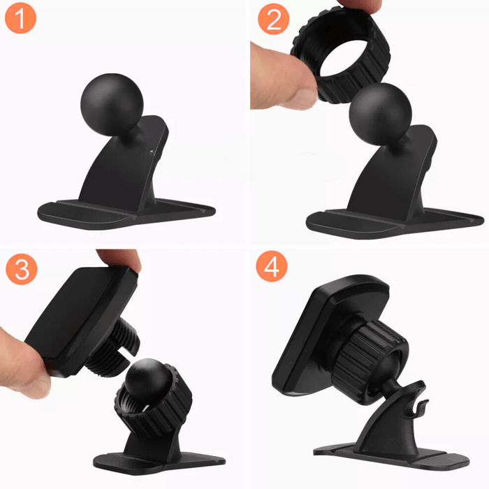 360° Magnetic Dashboard Phone Mount – Universal Stick - On Car Holder for iPhone & Samsung - Battery Mate