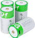 [4 Pack] USB D Rechargeable Lithium - Ion Battery 1.5V 12000mWh – High Capacity D Cell with Type - C Fast Charging - Battery Mate