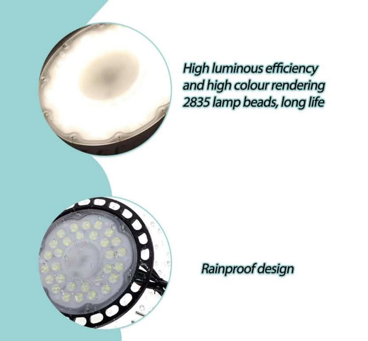 2x 500W LED High Bay Light Low Bay UFO Factory Warehouse Industrial Light