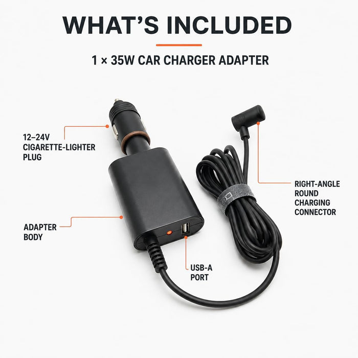 TAVICE 35W Car Charger Power Adapter Compatible with Dyson DC58 DC59 DC61 DC62 SV03 SV04 SV05 SV06 Vacuum Cleaners 12V/24V