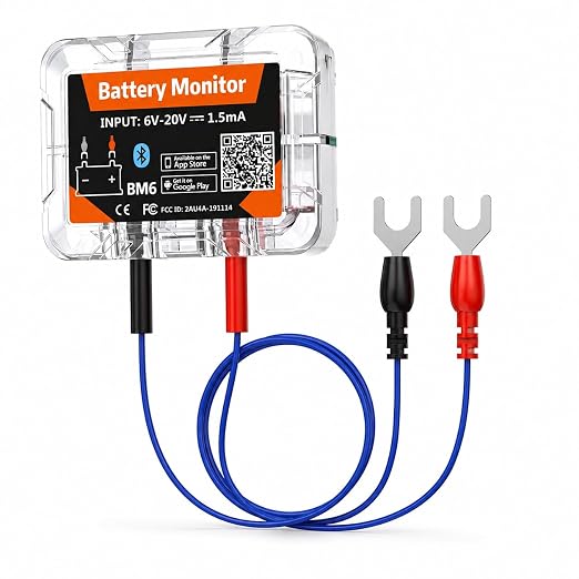 TAVICE Bluetooth 4.0 12V Car Battery Monitor BM6 Wireless Battery Health Tester with App