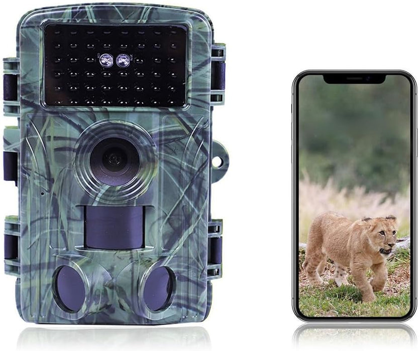 8K 60MP Trail Camera | 0.05s Trigger, 98ft Night Vision, 46 No-Glow IR LEDs, IP66 Waterproof Wildlife Camera