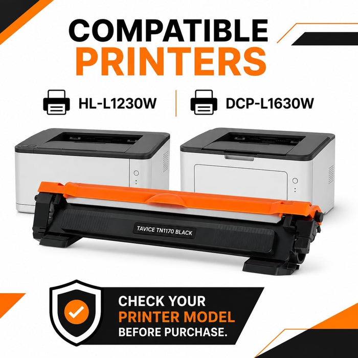 TAVICE 3 Pack TN1170 Toner Cartridges Compatible with Brother HL-L1230W and DCP-L1630W Printers, Black