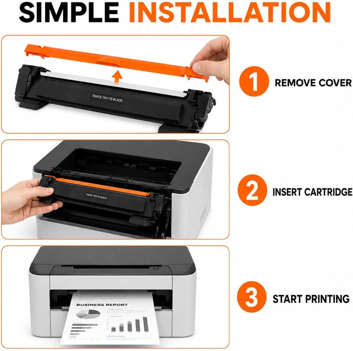 TN1170 Toner Cartridge Compatible with Brother HL-L1230W and DCP-L1630W Printers