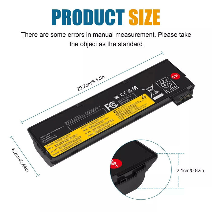 68+ Battery Compatible for Lenovo Thinkpad T440 T440S T450S 48Wh X240 X240S X250 X260 X270 - Battery Mate