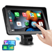 7" Portable Wireless Apple Carplay Android Auto Car Stereo Radio Bluetooth + CAMERA - Battery Mate