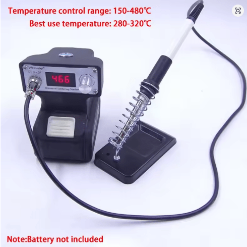 70W Cordless Soldering Iron for Milwaukee Makita DeWalt 18v Batteries | 150-480°C Digital Temperature Control - Battery Mate