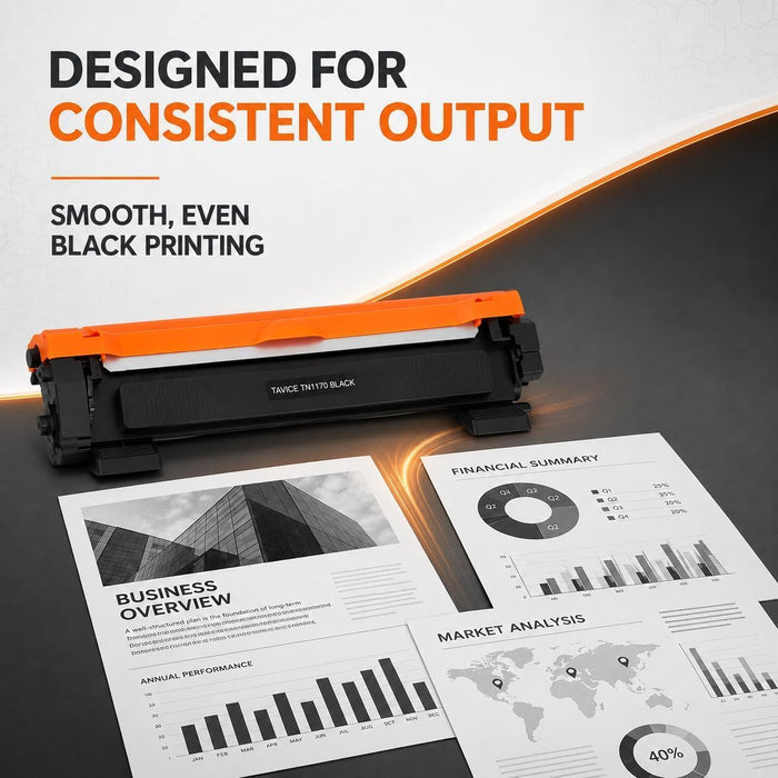 TAVICE 2 Pack TN1170 Toner Cartridges Compatible with Brother HL-L1230W and DCP-L1630W Printers, Black