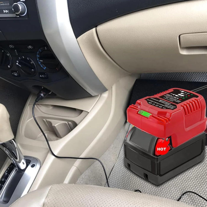 TAVICE Cigarette Lighter Socket Adapter Compatible with Milwaukee M18 18V Battery DC 12V/24V Mini Car Charger Power Adapter