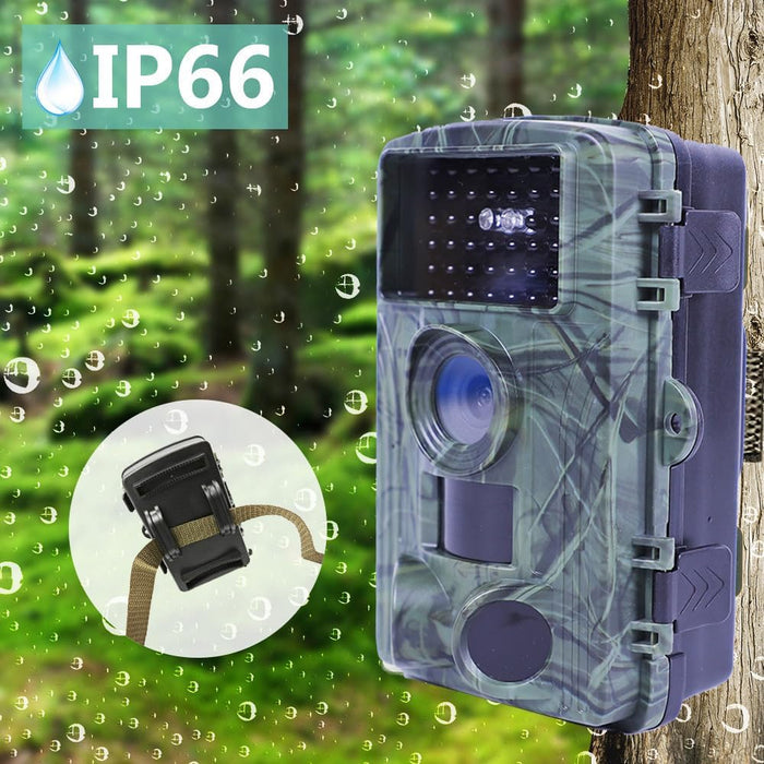 8K 60MP Trail Camera | 0.05s Trigger, 98ft Night Vision, 46 No-Glow IR LEDs, IP66 Waterproof Wildlife Camera - Battery Mate