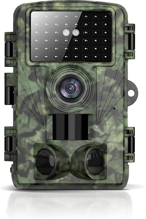 8K 60MP Trail Camera | 0.05s Trigger, 98ft Night Vision, 46 No-Glow IR LEDs, IP66 Waterproof Wildlife Camera - Battery Mate