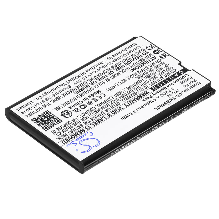 Replacement Battery for Yealink Cordless Phone - 3.7V 1300mAh Li-ion