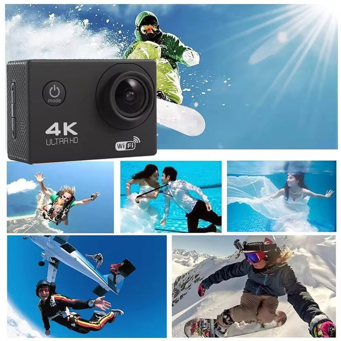 Tavice 4K Action Cam with WiFi Waterproof Sports Camera | 4K Video | Remote Loop Recording | Motion Detection | 170° Wide Angle.