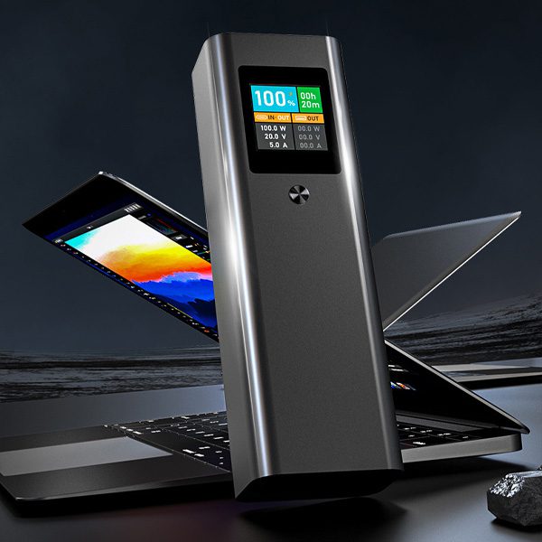Tavice 20000mAh 100W Power Bank with TFT Display for Phones, Laptops, iPads | USB-C Fast Charging Portable Charge