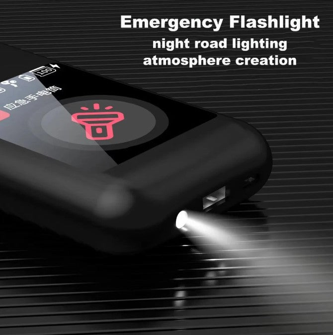 Tavice Uniqa 4-in-1 Power Bank with Built-in Wireless Earbuds | 8000mAh Portable Charger, 2.8" Touch Screen, USB-C, Flashlight