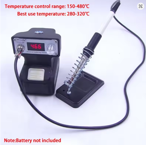 70W Cordless Soldering Iron for Milwaukee Makita DeWalt 18v Batteries | 150-480°C Digital Temperature Control