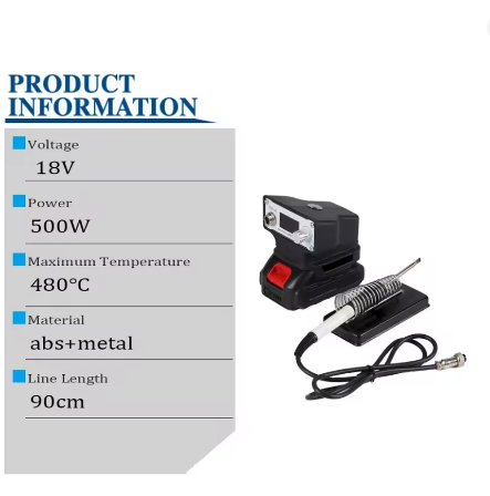 70W Cordless Soldering Iron for Milwaukee Makita DeWalt 18v Batteries | 150-480°C Digital Temperature Control