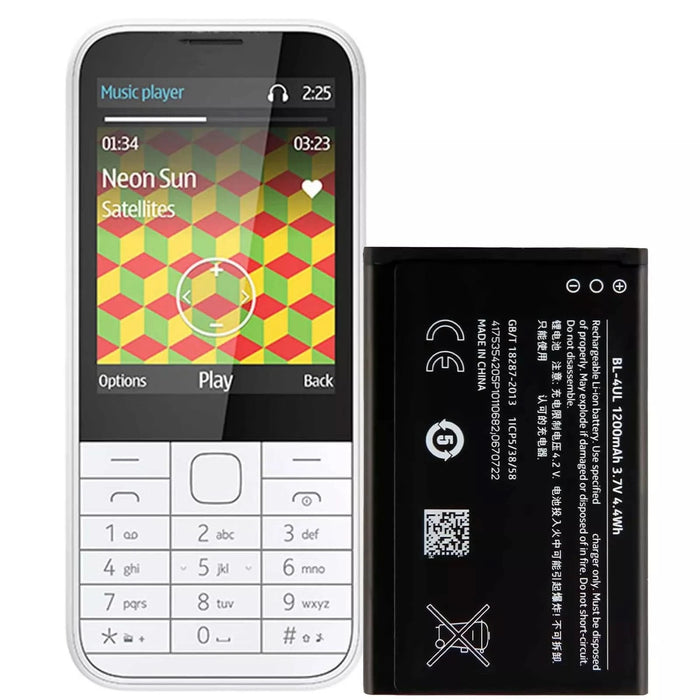 BL - 4UL Replacement Battery 1200mAh 225 225 RM - 1012 230 3310 compatible with Nokia - Battery Mate