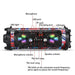 Black Portable Bluetooth Light Up Party Speaker System USB microSD Aux w/ Mobile Stand - Battery Mate