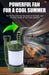Camping Lantern with Fan & Floodlight | Solar Rechargeable Portable LED Light - Battery Mate