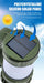 Camping Lantern with Fan & Floodlight | Solar Rechargeable Portable LED Light - Battery Mate
