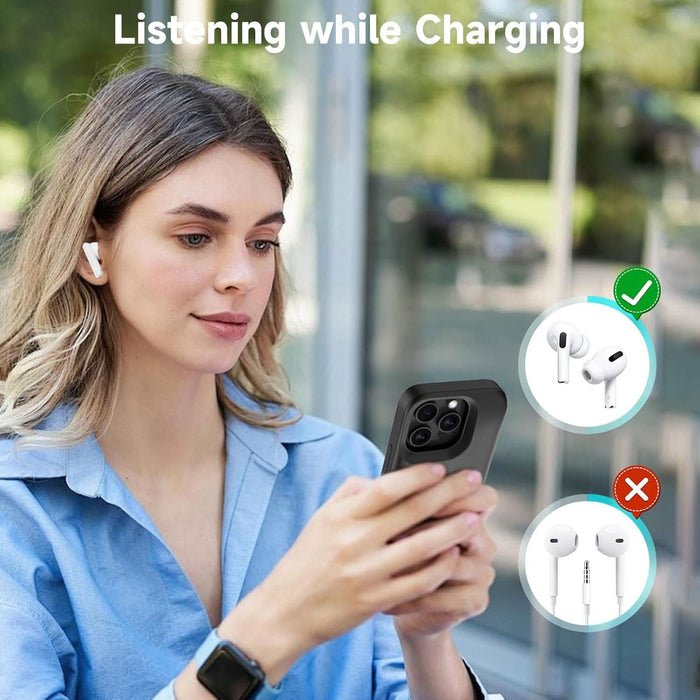 Case for iPhone 17 Air with Built - in 5000mAh Battery & Foldable Stand – Slim and Durable Charging Case - Battery Mate