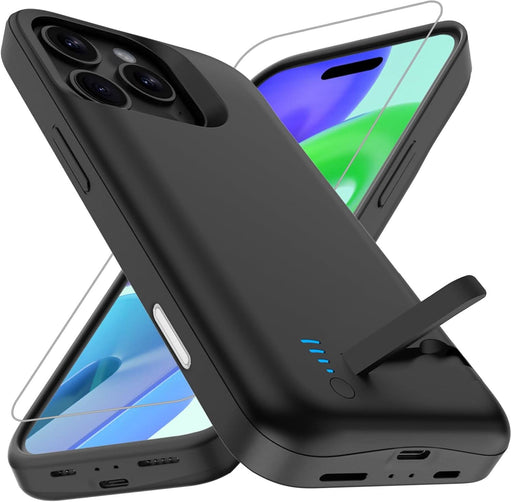 Case for iPhone 17 Pro Max with Built - in 5000mAh Battery & Foldable Stand – Slim and Durable Charging Case - Battery Mate