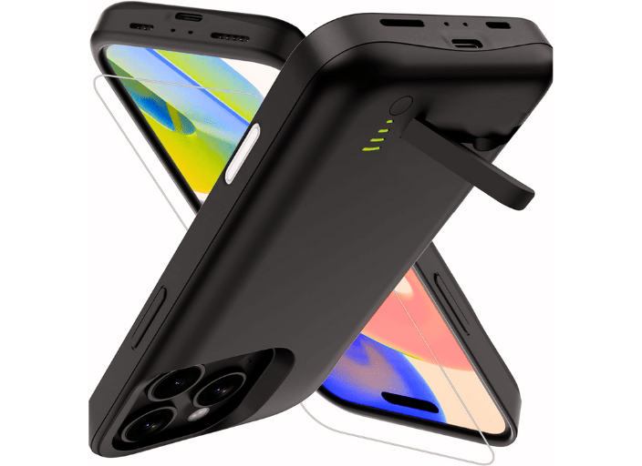 Case for iPhone 17 Pro Max with Built - in 5000mAh Battery & Foldable Stand – Slim and Durable Charging Case - Battery Mate