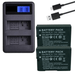 [Combo Pack] 2x EN - EL14 1500mAh Rechargeable Batteries with Dual USB Charger | Replacement for Nikon D3100, D3200, D3300, D5100, P7000, P7100 (2 Batteries + Charger) - Battery Mate