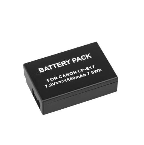 [Combo Pack] 2x LP - E17 1040mAh Rechargeable Batteries with Dual USB Charger | Replacement for Canon EOS 200D, 750D, 760D, 800D, M3, M5, T6i, T6s, Kiss X8i (2 Batteries + Charger) - Battery Mate