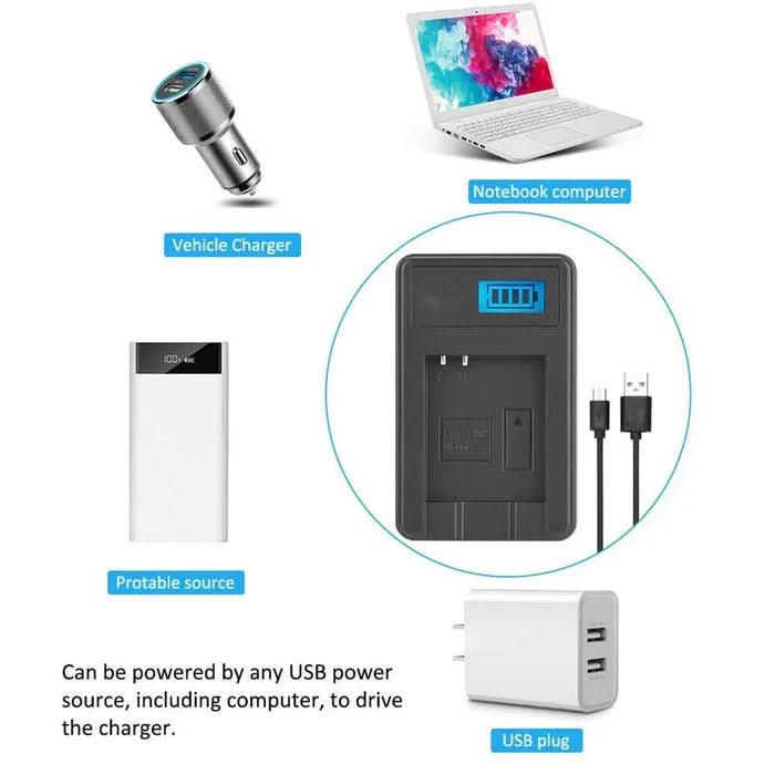 [Combo Pack] 2x NB - 6L 1600mAh Rechargeable Batteries with Dual USB Charger | Replacement for Canon PowerShot SX530, SX540, SX610, SX710, S90, S95, D10, D20 (2 Batteries + Charger) - Battery Mate