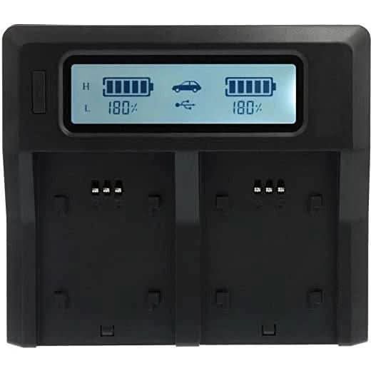 [Combo Pack] 2x NP - FV70 2100mAh Rechargeable Batteries with Dual USB Charger | Replacement for Sony Handycam & NEX Series – NP - FV30, NP - FV50, NP - FV70, NP - FV100 Compatible (2 Batteries + Charger) - Battery Mate