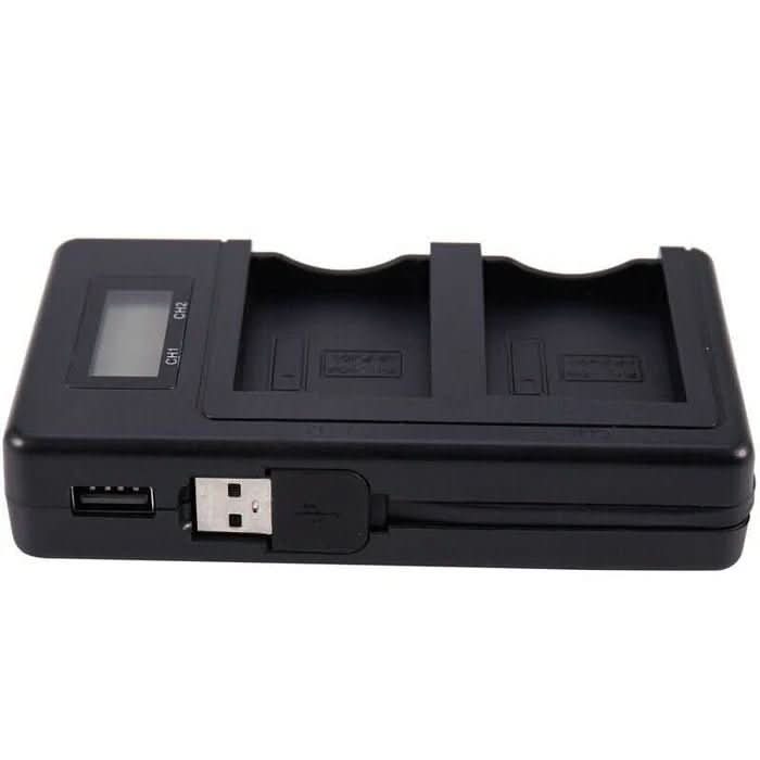 [Combo Pack] 2x NP - FW50 1500mAh Rechargeable Batteries with Dual USB Charger | Replacement for Sony Alpha A5000, A5100, A6000, A6300, A6500 (2 Batteries + Charger) - Battery Mate